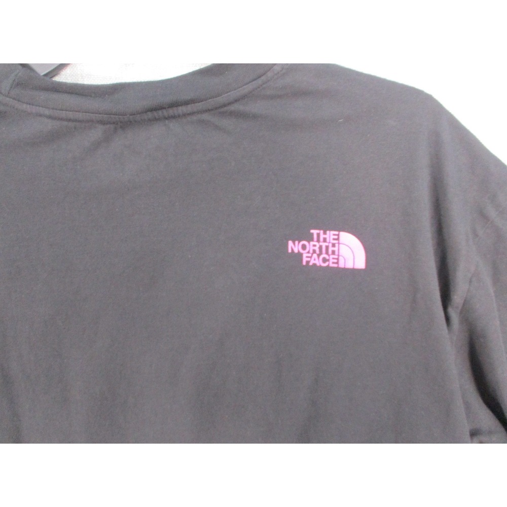 The‎ North Face Womens Large Black Graphic T-Shirt Waterfall Floral Nature Print - Picture 8 of 9